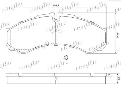 Frigair PD21.515 - Kit de plaquettes de frein, frein à disque cwaw.fr