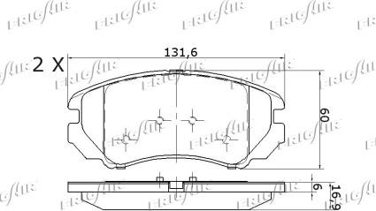 Frigair PD28.506 - Kit de plaquettes de frein, frein à disque cwaw.fr