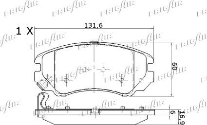 Frigair PD28.506 - Kit de plaquettes de frein, frein à disque cwaw.fr