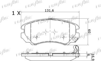 Frigair PD28.506 - Kit de plaquettes de frein, frein à disque cwaw.fr