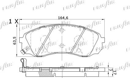 Frigair PD28.510 - Kit de plaquettes de frein, frein à disque cwaw.fr