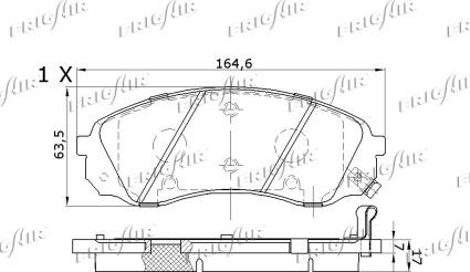 Frigair PD28.510 - Kit de plaquettes de frein, frein à disque cwaw.fr