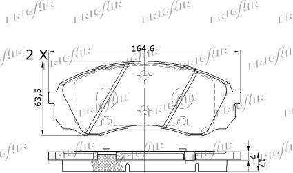 Frigair PD28.510 - Kit de plaquettes de frein, frein à disque cwaw.fr