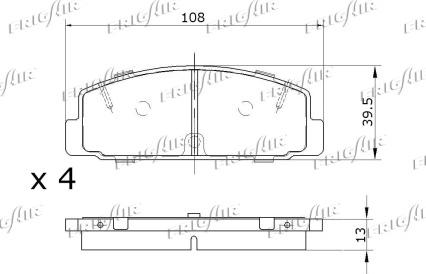 Frigair PD27.501 - Kit de plaquettes de frein, frein à disque cwaw.fr