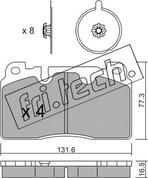 Fri.Tech. 995.0-141 - Kit de plaquettes de frein, frein à disque cwaw.fr