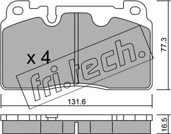 Fri.Tech. 995.0 - Kit de plaquettes de frein, frein à disque cwaw.fr