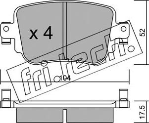 Fri.Tech. 996.0 - Kit de plaquettes de frein, frein à disque cwaw.fr