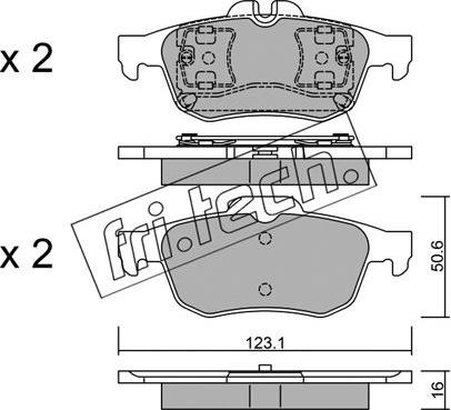 Fri.Tech. 990.0 - Kit de plaquettes de frein, frein à disque cwaw.fr