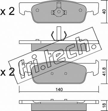 Fri.Tech. 991.3 - Kit de plaquettes de frein, frein à disque cwaw.fr