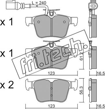 Fri.Tech. 997.1 - Kit de plaquettes de frein, frein à disque cwaw.fr