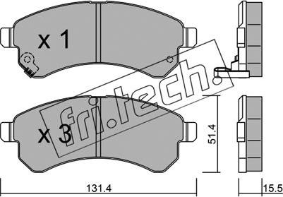 Fri.Tech. 946.0 - Kit de plaquettes de frein, frein à disque cwaw.fr