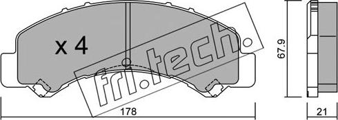 Fri.Tech. 941.0 - Kit de plaquettes de frein, frein à disque cwaw.fr