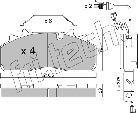 Fri.Tech. 947.0W - Kit de plaquettes de frein, frein à disque cwaw.fr