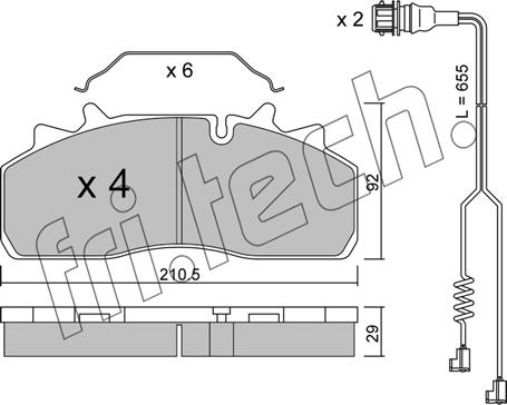 Fri.Tech. 947.1W - Kit de plaquettes de frein, frein à disque cwaw.fr