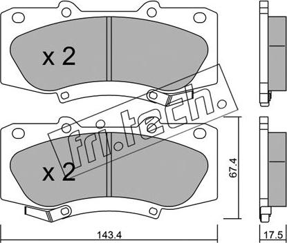 Fri.Tech. 953.0 - Kit de plaquettes de frein, frein à disque cwaw.fr