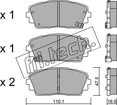 Fri.Tech. 957.0 - Kit de plaquettes de frein, frein à disque cwaw.fr