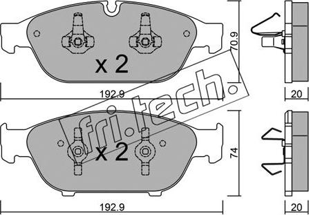 Fri.Tech. 969.0 - Kit de plaquettes de frein, frein à disque cwaw.fr