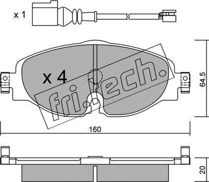 Fri.Tech. 966.0W - Kit de plaquettes de frein, frein à disque cwaw.fr