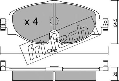 Fri.Tech. 966.0 - Kit de plaquettes de frein, frein à disque cwaw.fr