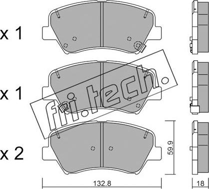 Fri.Tech. 960.0 - Kit de plaquettes de frein, frein à disque cwaw.fr