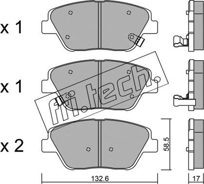 Fri.Tech. 961.0 - Kit de plaquettes de frein, frein à disque cwaw.fr