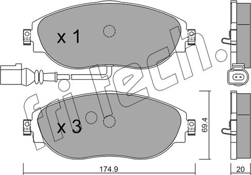 Fri.Tech. 968.0 - Kit de plaquettes de frein, frein à disque cwaw.fr