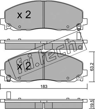 Fri.Tech. 962.0 - Kit de plaquettes de frein, frein à disque cwaw.fr