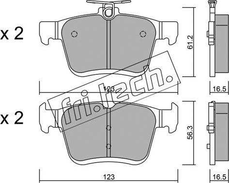 Fri.Tech. 967.0 - Kit de plaquettes de frein, frein à disque cwaw.fr