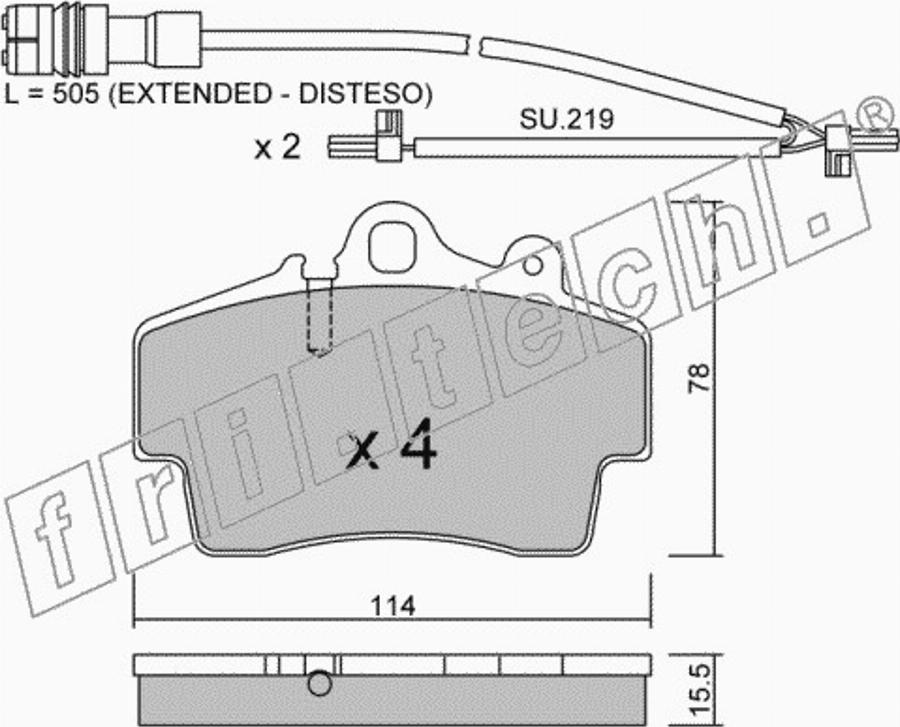 Fri.Tech. 9080W - Kit de plaquettes de frein, frein à disque cwaw.fr