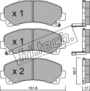 Fri.Tech. 919.0 - Kit de plaquettes de frein, frein à disque cwaw.fr