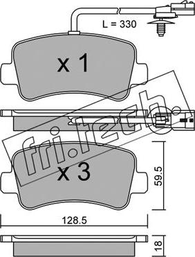 Fri.Tech. 916.0 - Kit de plaquettes de frein, frein à disque cwaw.fr