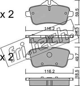 Fri.Tech. 984.0 - Kit de plaquettes de frein, frein à disque cwaw.fr