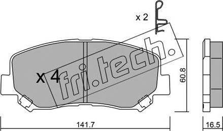 Fri.Tech. 985.0 - Kit de plaquettes de frein, frein à disque cwaw.fr