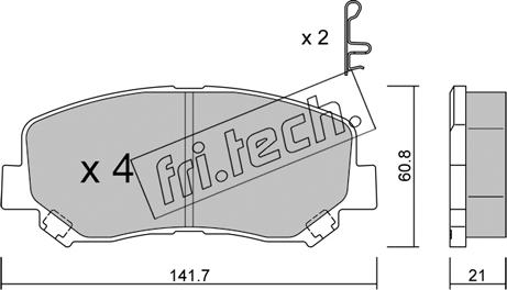 Fri.Tech. 985.1 - Kit de plaquettes de frein, frein à disque cwaw.fr