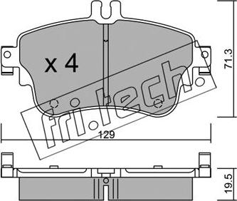 Fri.Tech. 980.0 - Kit de plaquettes de frein, frein à disque cwaw.fr