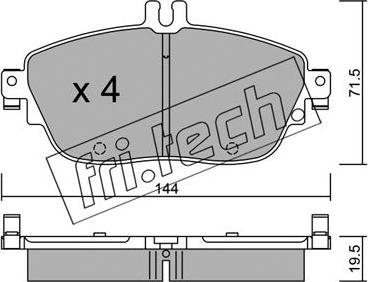 Fri.Tech. 981.0 - Kit de plaquettes de frein, frein à disque cwaw.fr