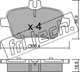 Fri.Tech. 982.0 - Kit de plaquettes de frein, frein à disque cwaw.fr