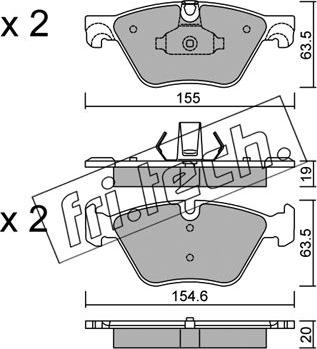 Fri.Tech. 935.0 - Kit de plaquettes de frein, frein à disque cwaw.fr