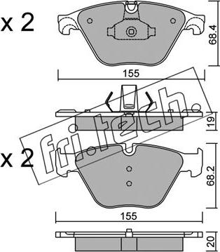 Fri.Tech. 936.0 - Kit de plaquettes de frein, frein à disque cwaw.fr