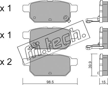 Fri.Tech. 933.0 - Kit de plaquettes de frein, frein à disque cwaw.fr