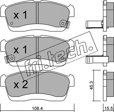 Fri.Tech. 932.0 - Kit de plaquettes de frein, frein à disque cwaw.fr