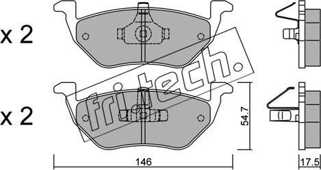 Fri.Tech. 924.0 - Kit de plaquettes de frein, frein à disque cwaw.fr