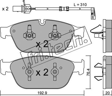 Fri.Tech. 970.0W - Kit de plaquettes de frein, frein à disque cwaw.fr