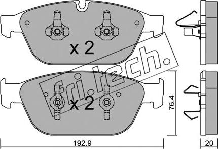 Fri.Tech. 970.0 - Kit de plaquettes de frein, frein à disque cwaw.fr