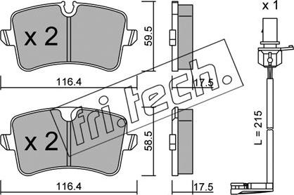 Fri.Tech. 971.0W - Kit de plaquettes de frein, frein à disque cwaw.fr