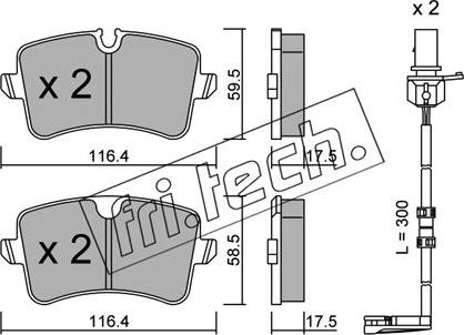 Fri.Tech. 971.1W - Kit de plaquettes de frein, frein à disque cwaw.fr