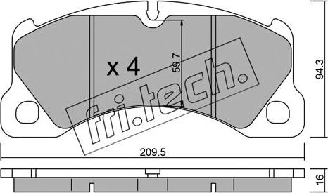 Fri.Tech. 973.0 - Kit de plaquettes de frein, frein à disque cwaw.fr