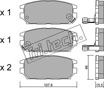 Fri.Tech. 499.0 - Kit de plaquettes de frein, frein à disque cwaw.fr