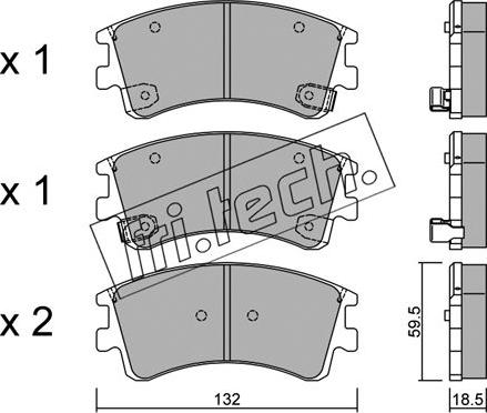 Fri.Tech. 492.0 - Kit de plaquettes de frein, frein à disque cwaw.fr