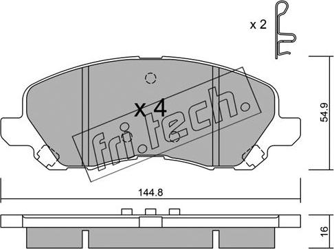 Fri.Tech. 497.0 - Kit de plaquettes de frein, frein à disque cwaw.fr